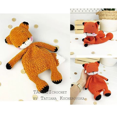 Comforter Fox| Security Blanket | Crochet Lovey | Baby Blanket