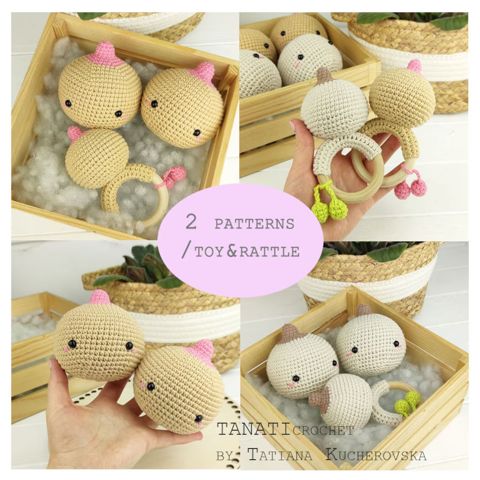 Crochet Boob Rattle/boob toy for baby/crochet breast