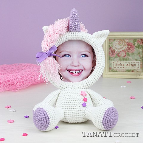Сrochet picture frame Unicorn